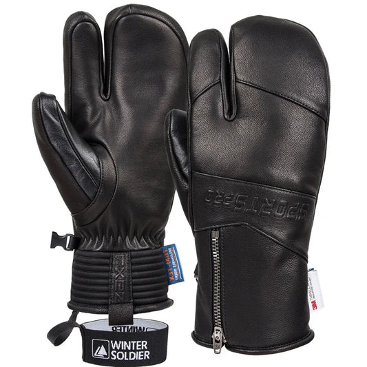 Waterproof 3-Finger Ski & Snowboard Gloves
